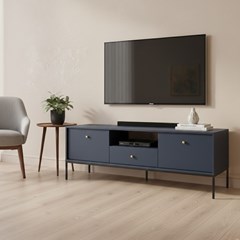 TV Unit 2 Doors & 1 Drawer - Navy Blue