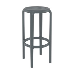 Bar Stool  Dark Grey  75Cm