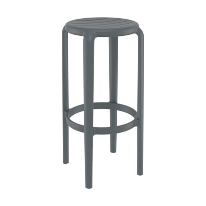 Bar Stool  Dark Grey  75Cm