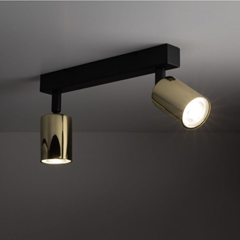 Spotlight Lamp 2 Lights – Black & Gold