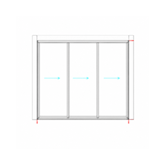 Pergola Sliding Glass Door – White