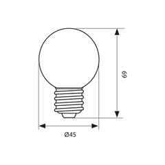 E27 Blue Bulb 1W