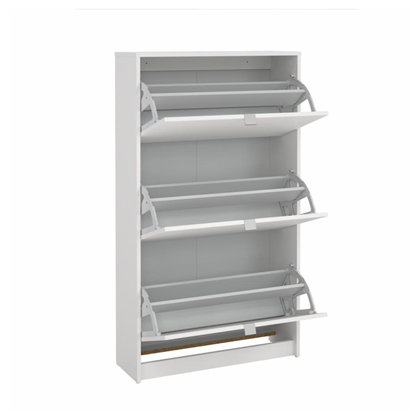 Shoes Cabinet with 3 Tilting Doors – White