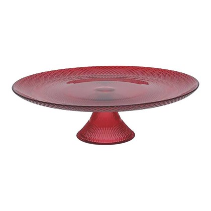 Red Glass Stand 28 Cm X H 9 Cm Red Glass