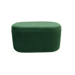 Elliptical Storage Pouf Green