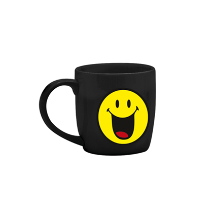 Coffee Mug Smiley 150ml - Black