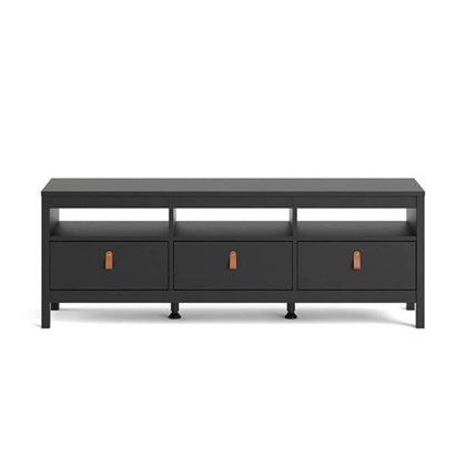 Madrid TV Unit 3 Drawers - Matte Black