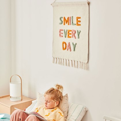 Smile Every Day Wall Tapestry 52 x 60 cm