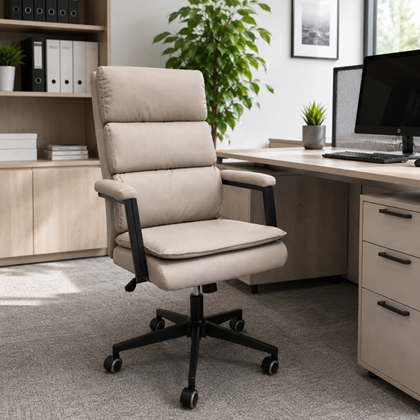 Office Chair with TILT Mechanism – Sand Taupe