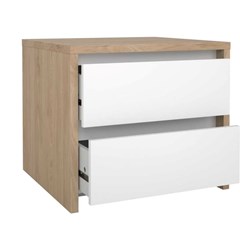 Next Nightstand 2 Drawers -Jackson Hickory & White