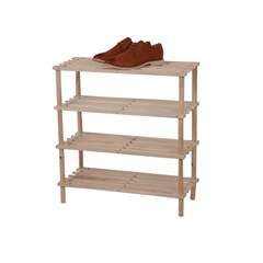 Shoes Rack 4 Layers Made of Natural Wood