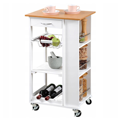 Kitchen Trolley 50x36x87cm - White