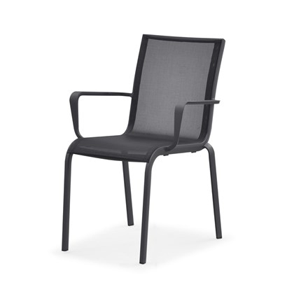 Aluminium Arm Chair Dark Grey