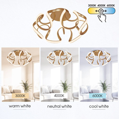 LED Ceiling Fixture – Matte Gold