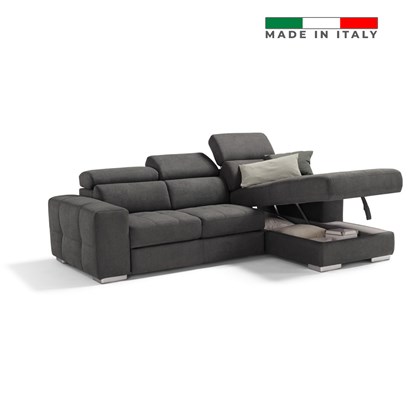 L-Shaped Sofa Bed 2-Seater With Chaise Lounge Right