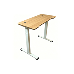 Adjustable Desk 70x120 – White Leg & Wood Top