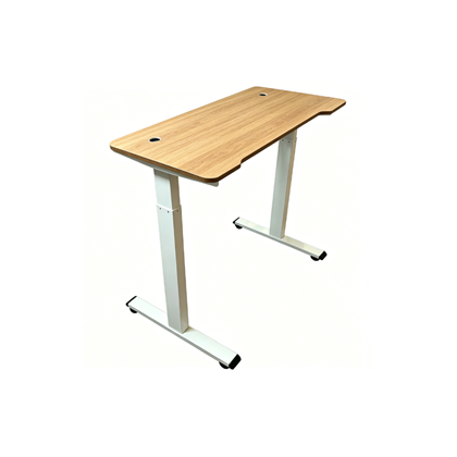 Adjustable Desk 70x120 – White Leg & Wood Top