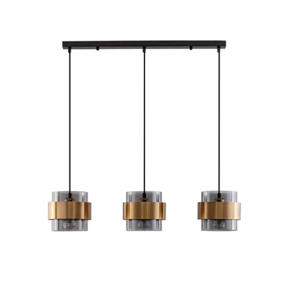 Pendant Light Brass and Black Metal