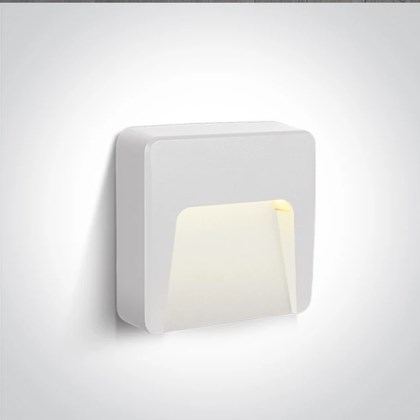 White Plastic Wall Light 3w 3000k