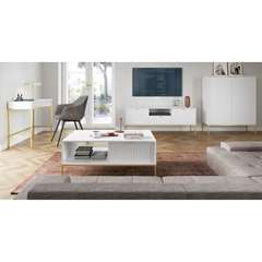 Coffee Table With Drawer – White