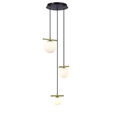 Pendant Lamp Iron& Glass D250 H1500MM Black