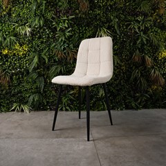 Dining Chair Boucle - White