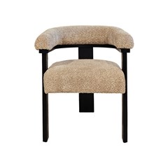 Dining Chair Taupe Boucle Fabric