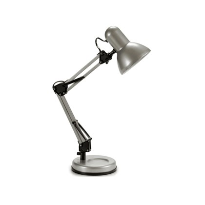 Metal Gooseneck Table  Lamp Silver