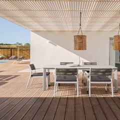 Outdoor Table - Beige & Light Grey