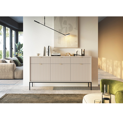 Sideboard – 3 Doors & 3 Drawers, Cashmere