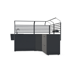 Modular Set Outdoor Kitchen – Black