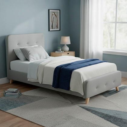 Upholstery Bed 90x200 - Light Grey