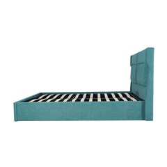 Upholstered Bed with Gas Lift - Dark Green