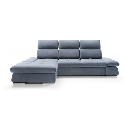 Corner Sofa Bed with Chaise Left 288cm – Light Blue