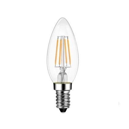 E14 4W Candle Filament Bulb-Clear 2700K