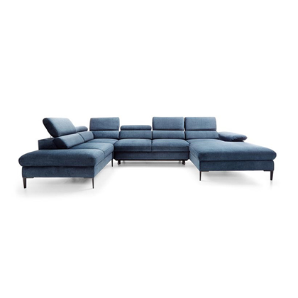 Corner Sofa Bed with Chaise Right – Blue
