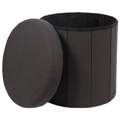 Foot Stool Foldable Black Box Pouf