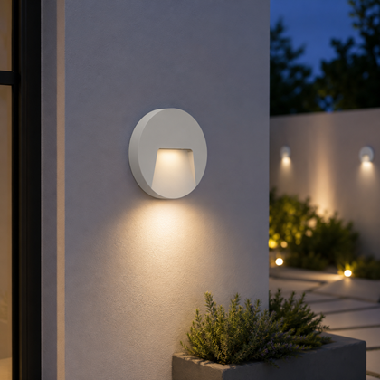White Plastic Wall Light - One way 3000K - 3W