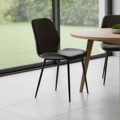 Dining Chair Microfiber Dark Grey