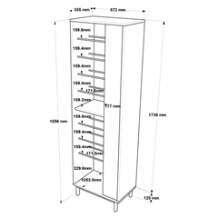 Shoe Rack Cabin in White