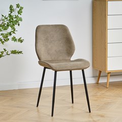 Dining Chair Microfiber Brown