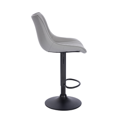 Grey Barstool – Matt Black Base
