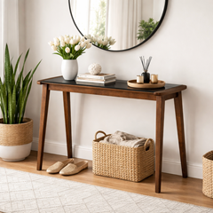 Walnut Console Table – Euro Grey
