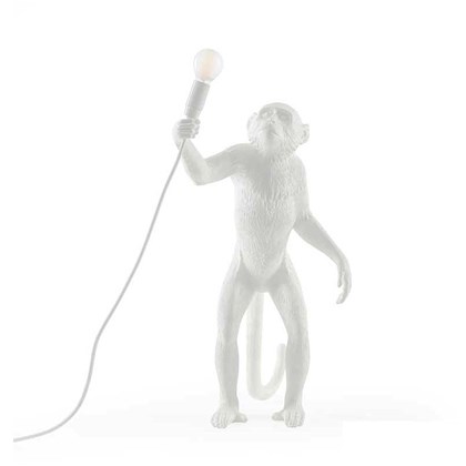 Monkey Lamp White Outdoor Standing