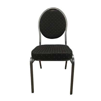 Chair Black With Silver Frame