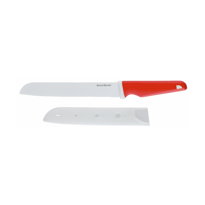 Silverstone Serrated Knife 13cm Red
