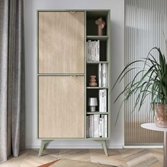 Bookshelf Cabinet – Herringbone Scandi & Eucalyptus