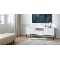 TV Unit 2 Doors 1 Drawer – White