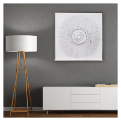 Silver Circle Acryl Painting 100X100