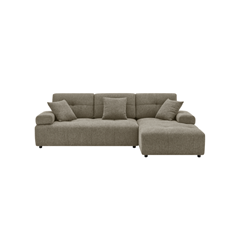 Corner Sofabed Set – Right, Brown